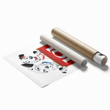 Retro Cinema Art 1960s 101 Dalmatians Vintage Disney Movie Poster