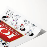 Retro Cinema Art 1960s 101 Dalmatians Vintage Disney Movie Poster