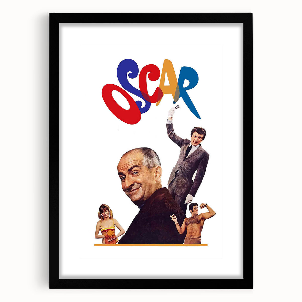 1960s Movie Posters Oscar Vintage French Comedy Film Print