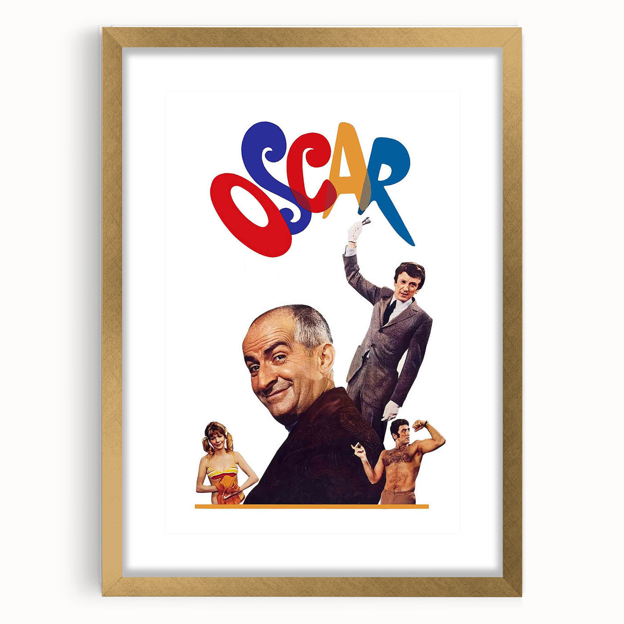 1960s Movie Posters Oscar Vintage French Comedy Film Print