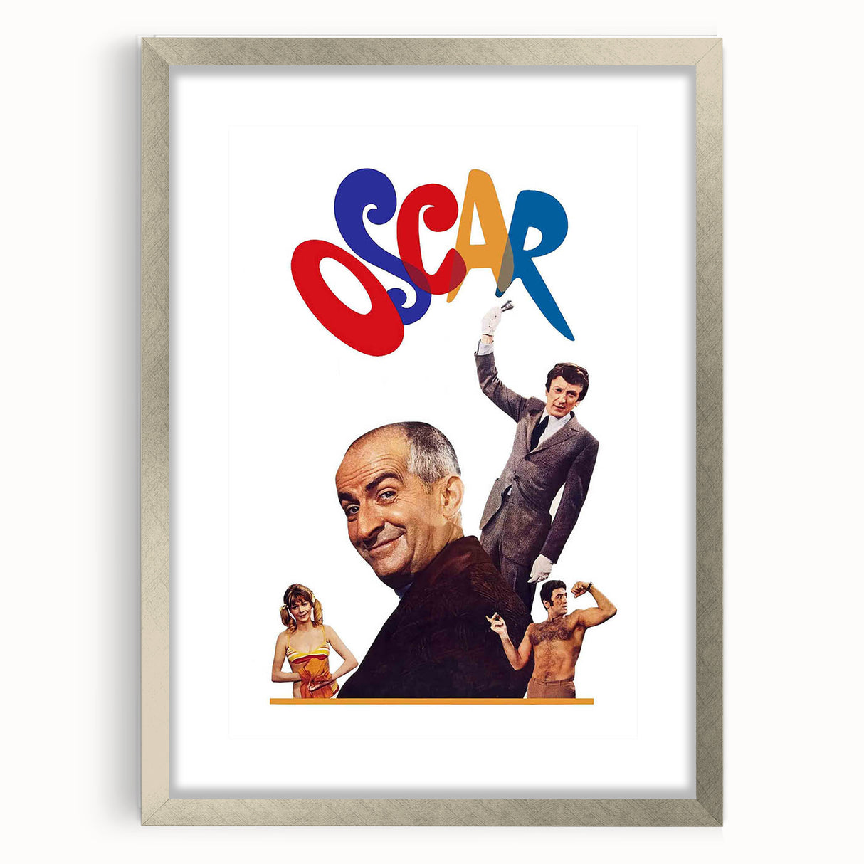 1960s Movie Posters Oscar Vintage French Comedy Film Print