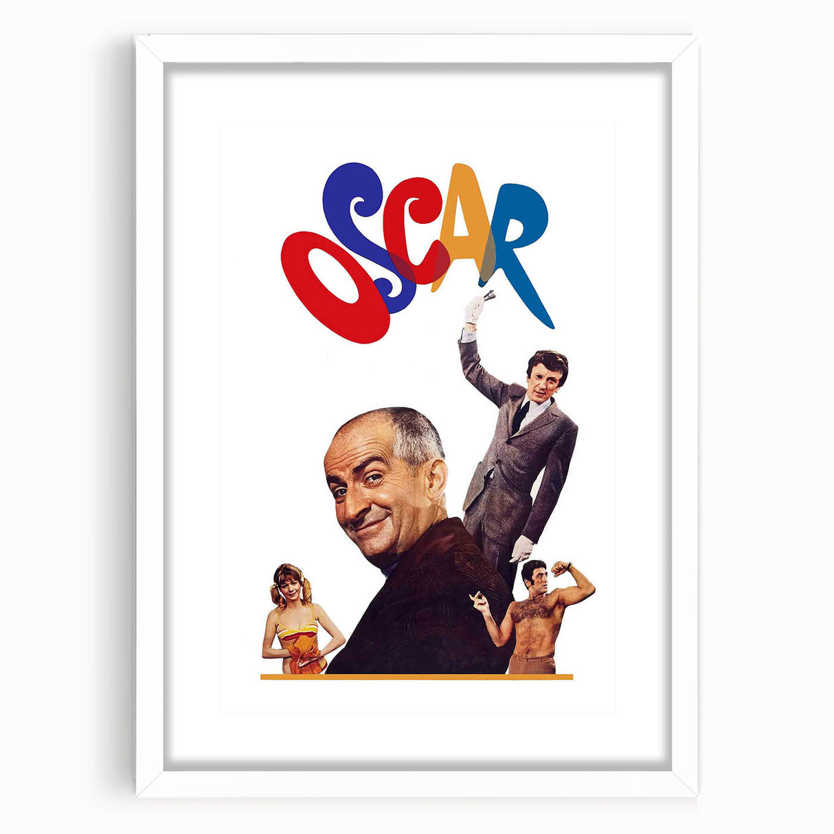 1960s Movie Posters Oscar Vintage French Comedy Film Print