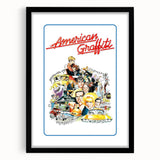 1970s Vintage Movie Poster American Graffiti Retro Film Art