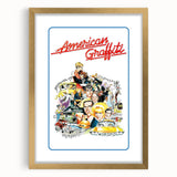 1970s Vintage Movie Poster American Graffiti Retro Film Art