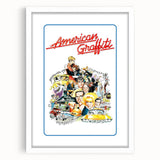 1970s Vintage Movie Poster American Graffiti Retro Film Art