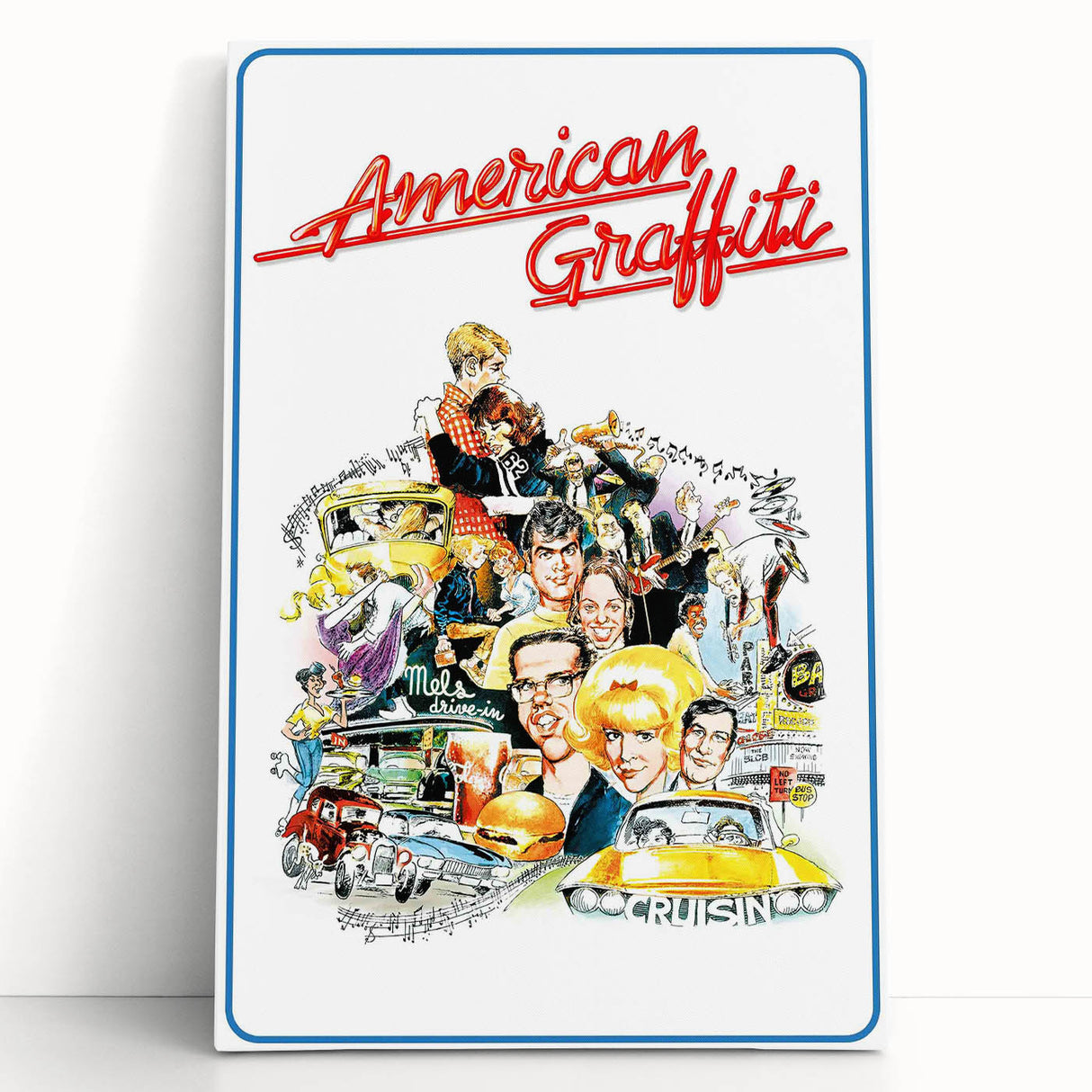 1970s Vintage Movie Poster American Graffiti Retro Film Art