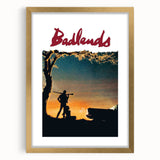 1970s Vintage Movie Poster Badlands Classic Crime Film Art