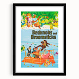 Bedknobs and Broomsticks 1970s Vintage Movie Poster Retro Cinema Art