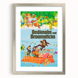 Bedknobs and Broomsticks 1970s Vintage Movie Poster Retro Cinema Art