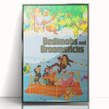 Bedknobs and Broomsticks 1970s Vintage Movie Poster Retro Cinema Art