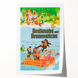 Bedknobs and Broomsticks 1970s Vintage Movie Poster Retro Cinema Art