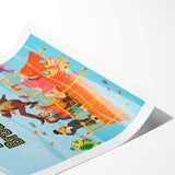 Bedknobs and Broomsticks 1970s Vintage Movie Poster Retro Cinema Art