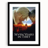 Seven Years in Tibet 1990s Vintage Movie Poster | Classic 90s Film Art