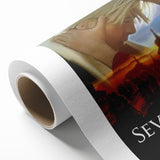 Seven Years in Tibet 1990s Vintage Movie Poster | Classic 90s Film Art