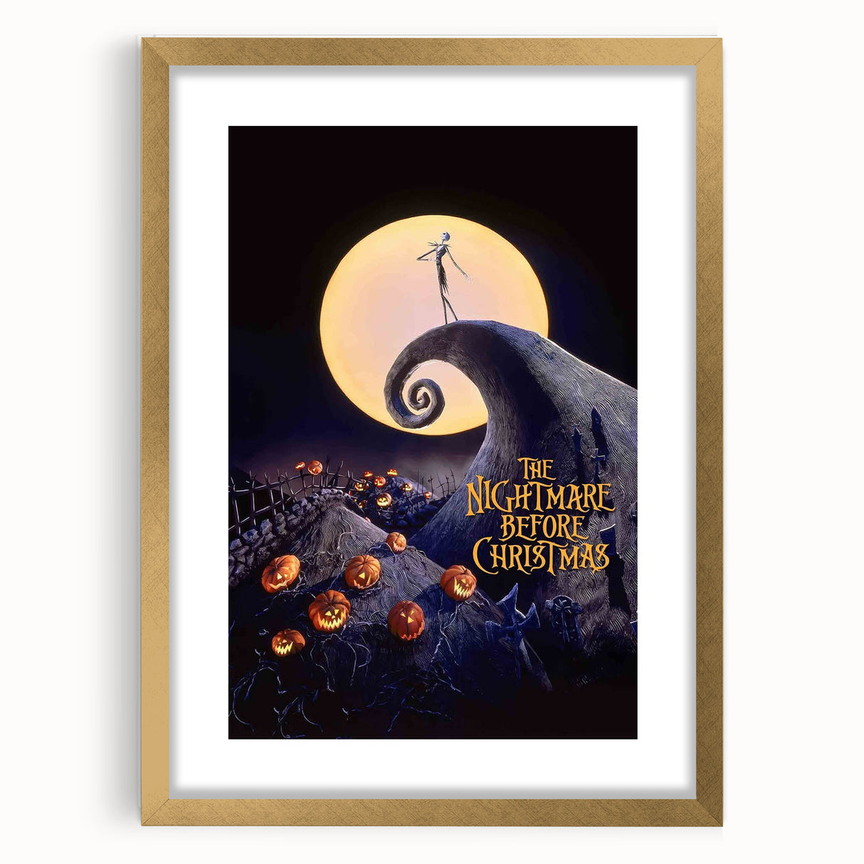 1990s Vintage Movie Poster - Classic 90s Film Art - The Nightmare Before Christmas