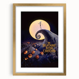 1990s Vintage Movie Poster - Classic 90s Film Art - The Nightmare Before Christmas