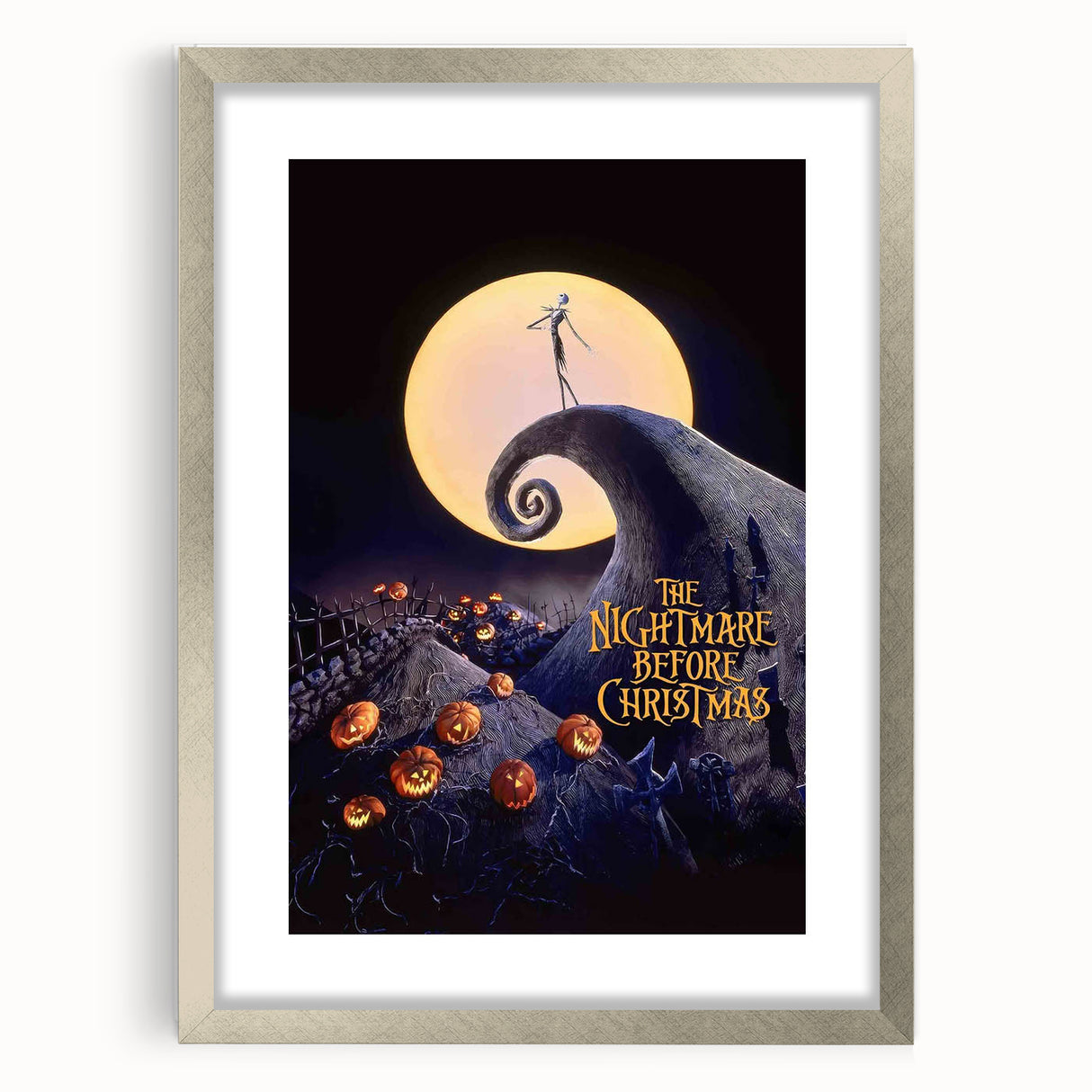1990s Vintage Movie Poster - Classic 90s Film Art - The Nightmare Before Christmas