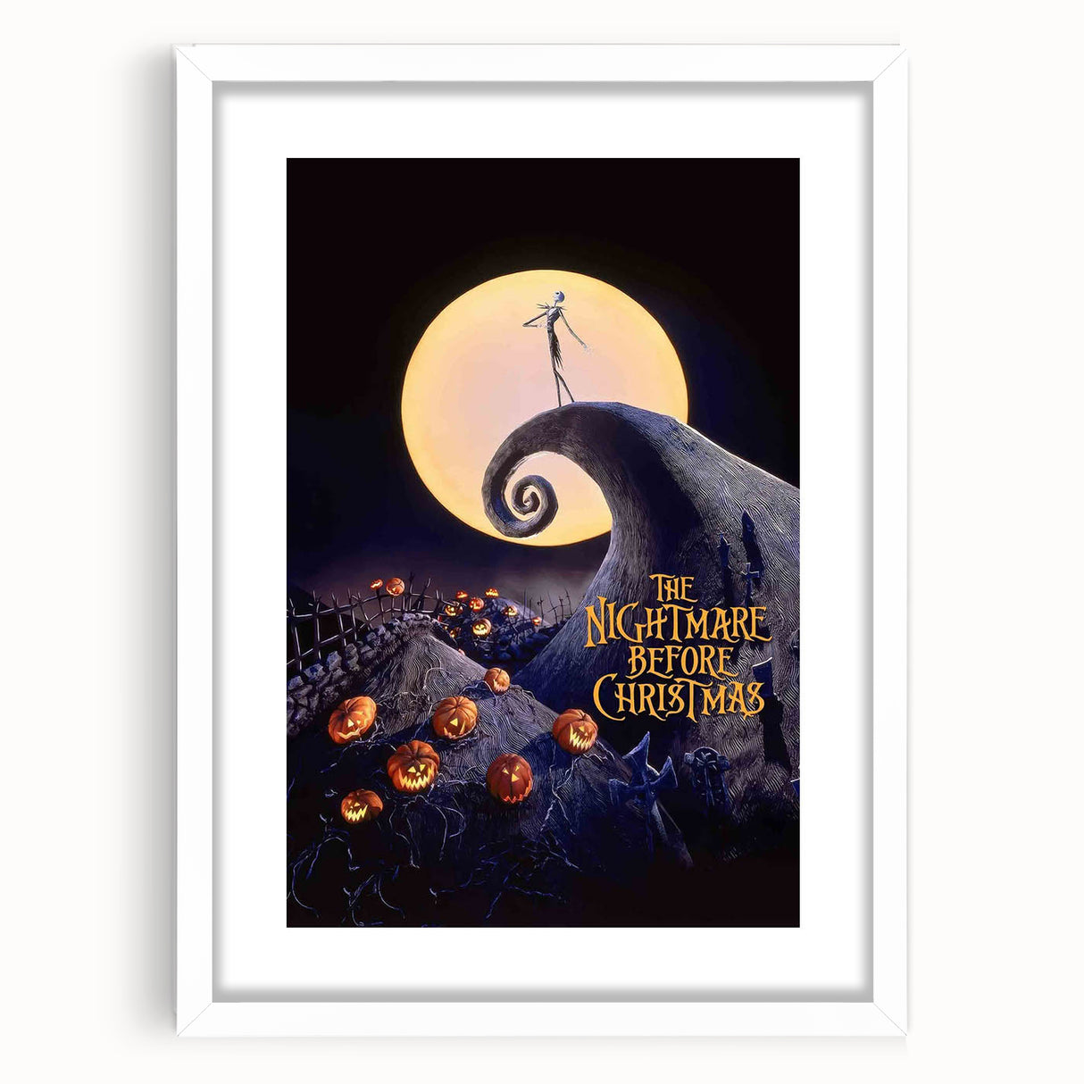 1990s Vintage Movie Poster - Classic 90s Film Art - The Nightmare Before Christmas