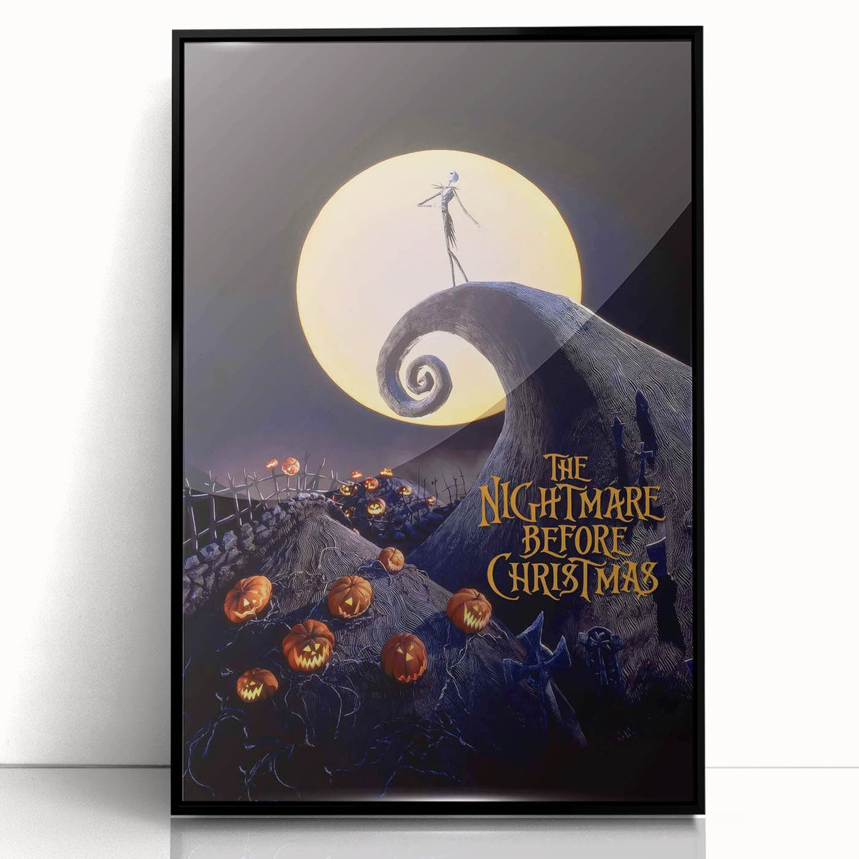 1990s Vintage Movie Poster - Classic 90s Film Art - The Nightmare Before Christmas
