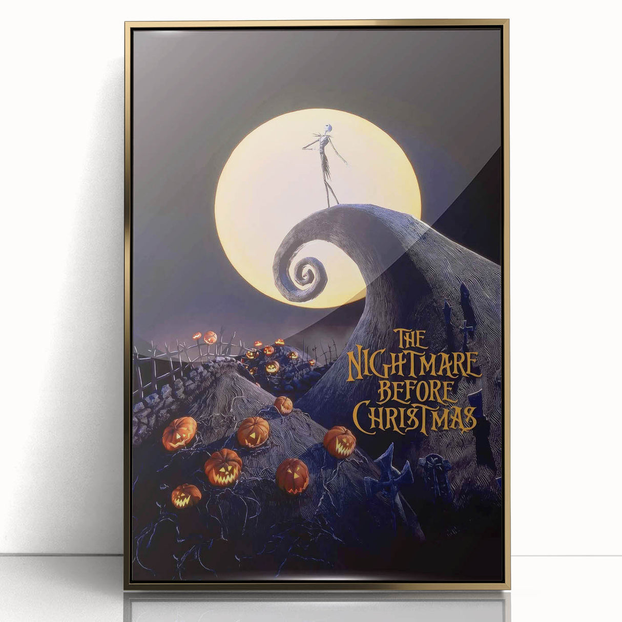 1990s Vintage Movie Poster - Classic 90s Film Art - The Nightmare Before Christmas