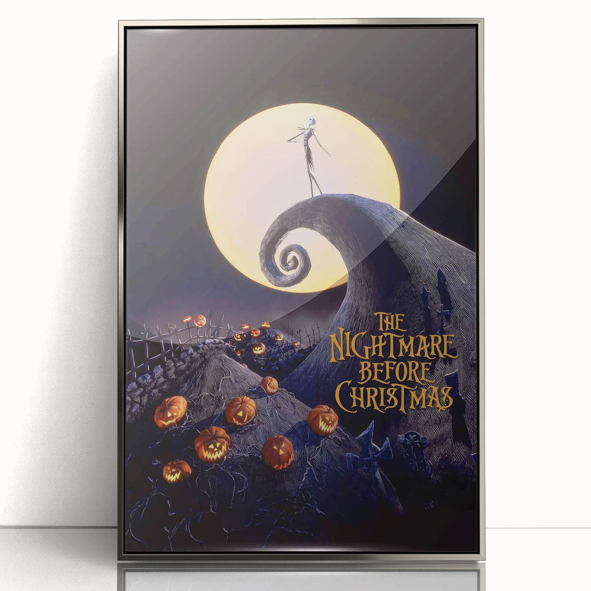 1990s Vintage Movie Poster - Classic 90s Film Art - The Nightmare Before Christmas