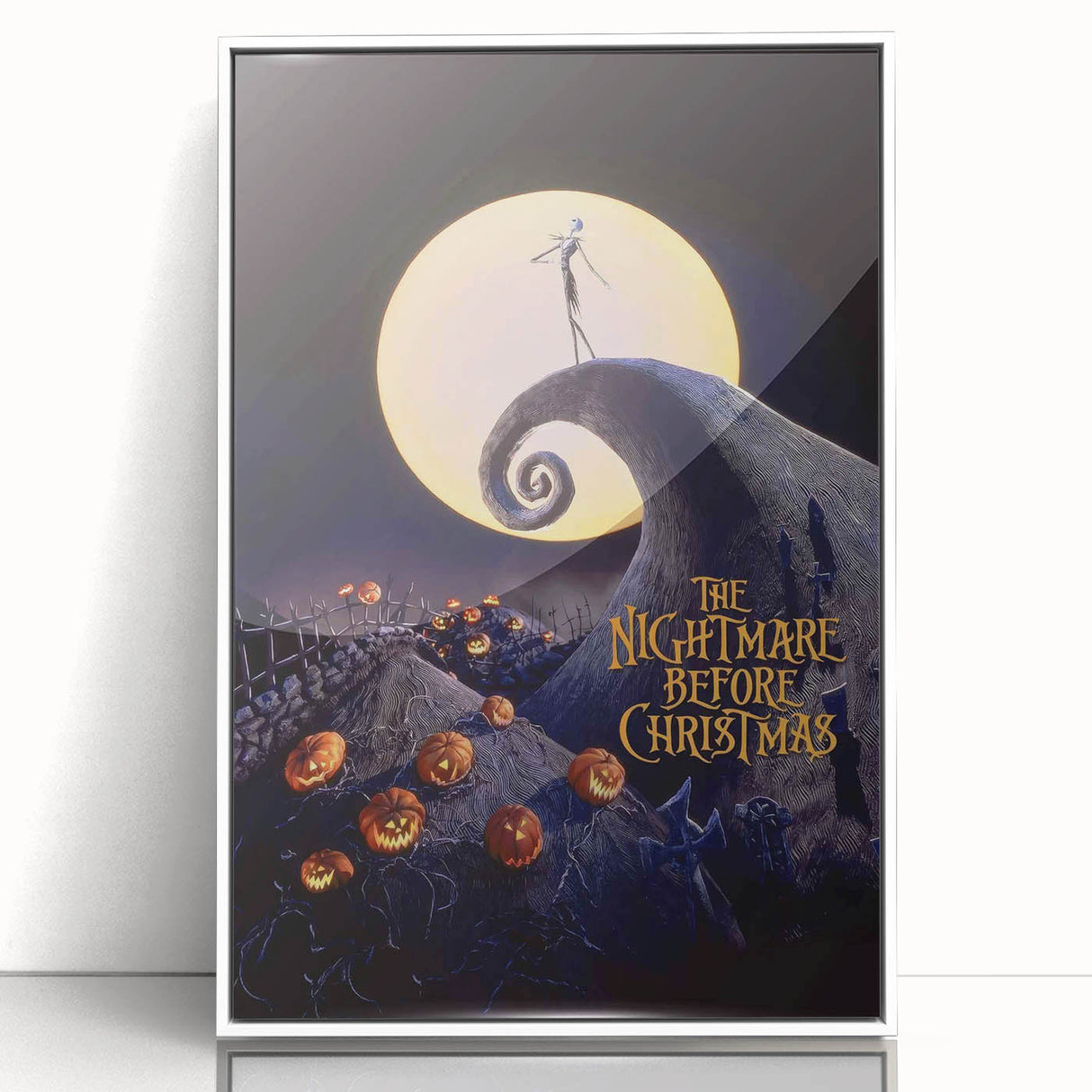 1990s Vintage Movie Poster - Classic 90s Film Art - The Nightmare Before Christmas