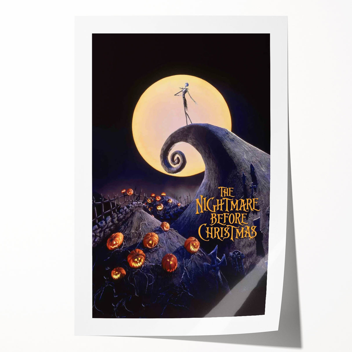 1990s Vintage Movie Poster - Classic 90s Film Art - The Nightmare Before Christmas