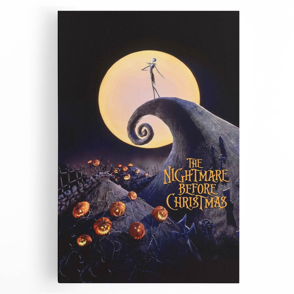 1990s Vintage Movie Poster - Classic 90s Film Art - The Nightmare Before Christmas