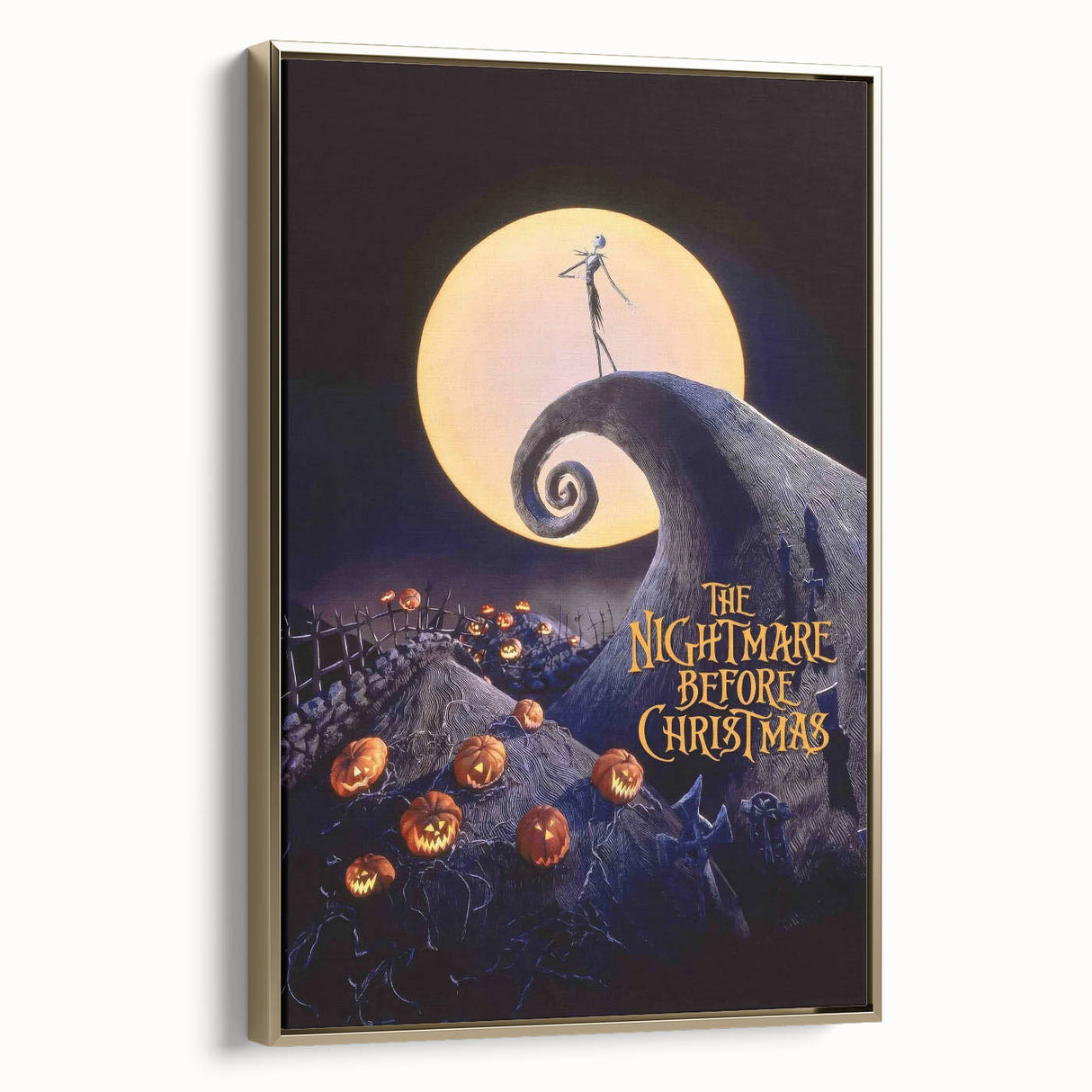 1990s Vintage Movie Poster - Classic 90s Film Art - The Nightmare Before Christmas