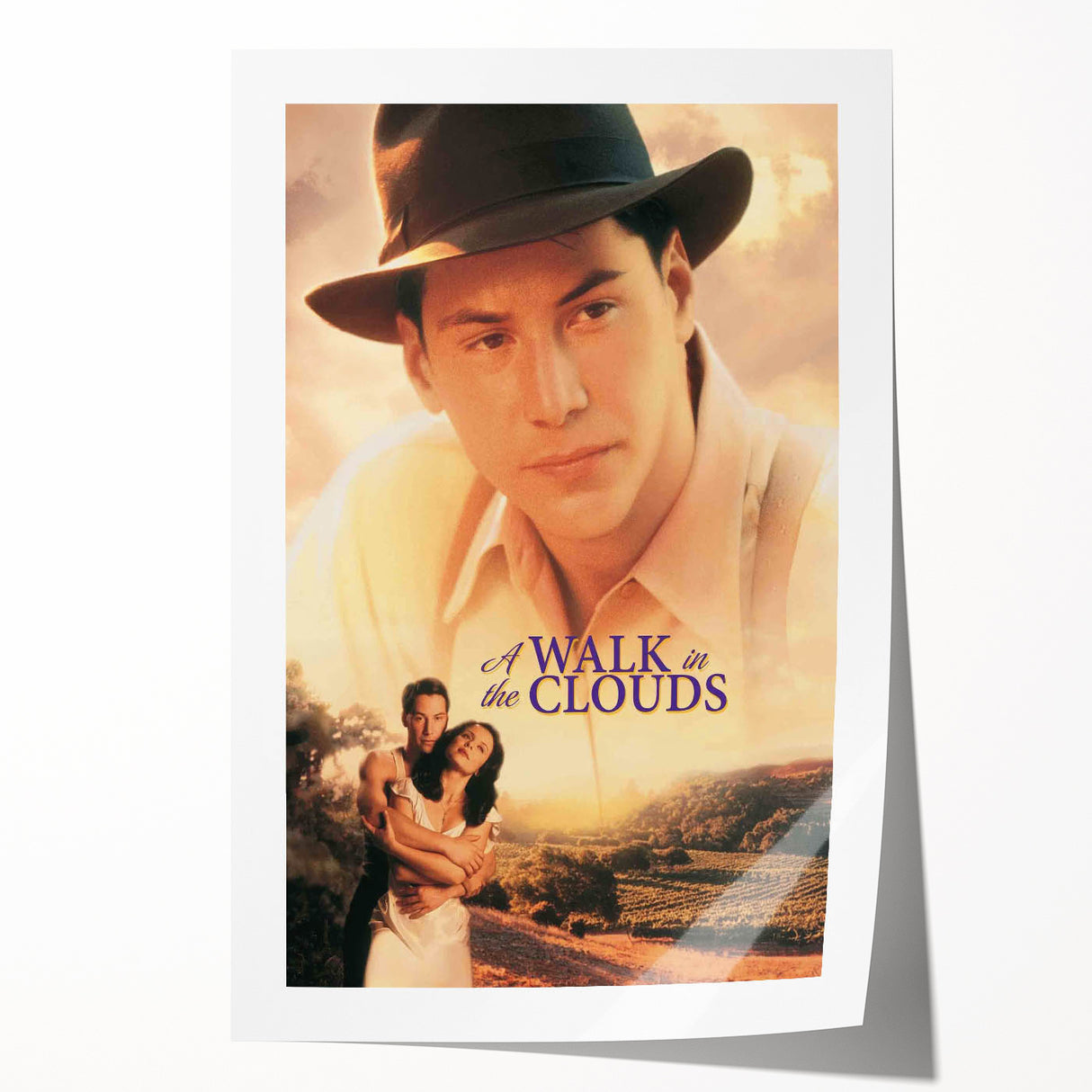 1990s Vintage Movie Poster - Classic 90s Film Art - A Walk in the Clouds