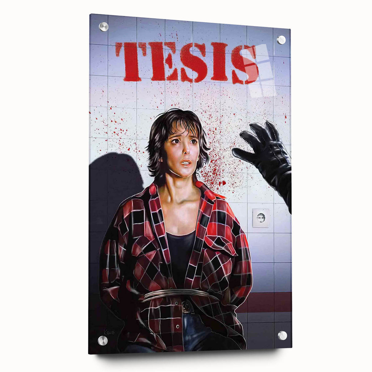 1990s Vintage Horror-Thriller Movie Poster - Tesis (1996) - Spanish Cult Classic Film Art