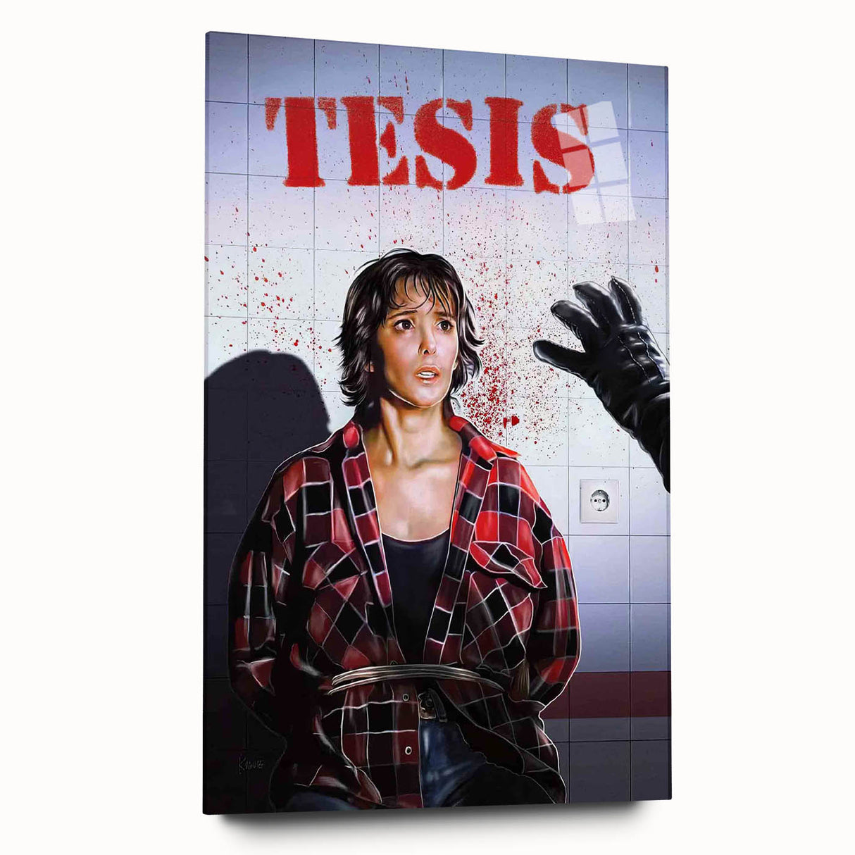 1990s Vintage Horror-Thriller Movie Poster - Tesis (1996) - Spanish Cult Classic Film Art