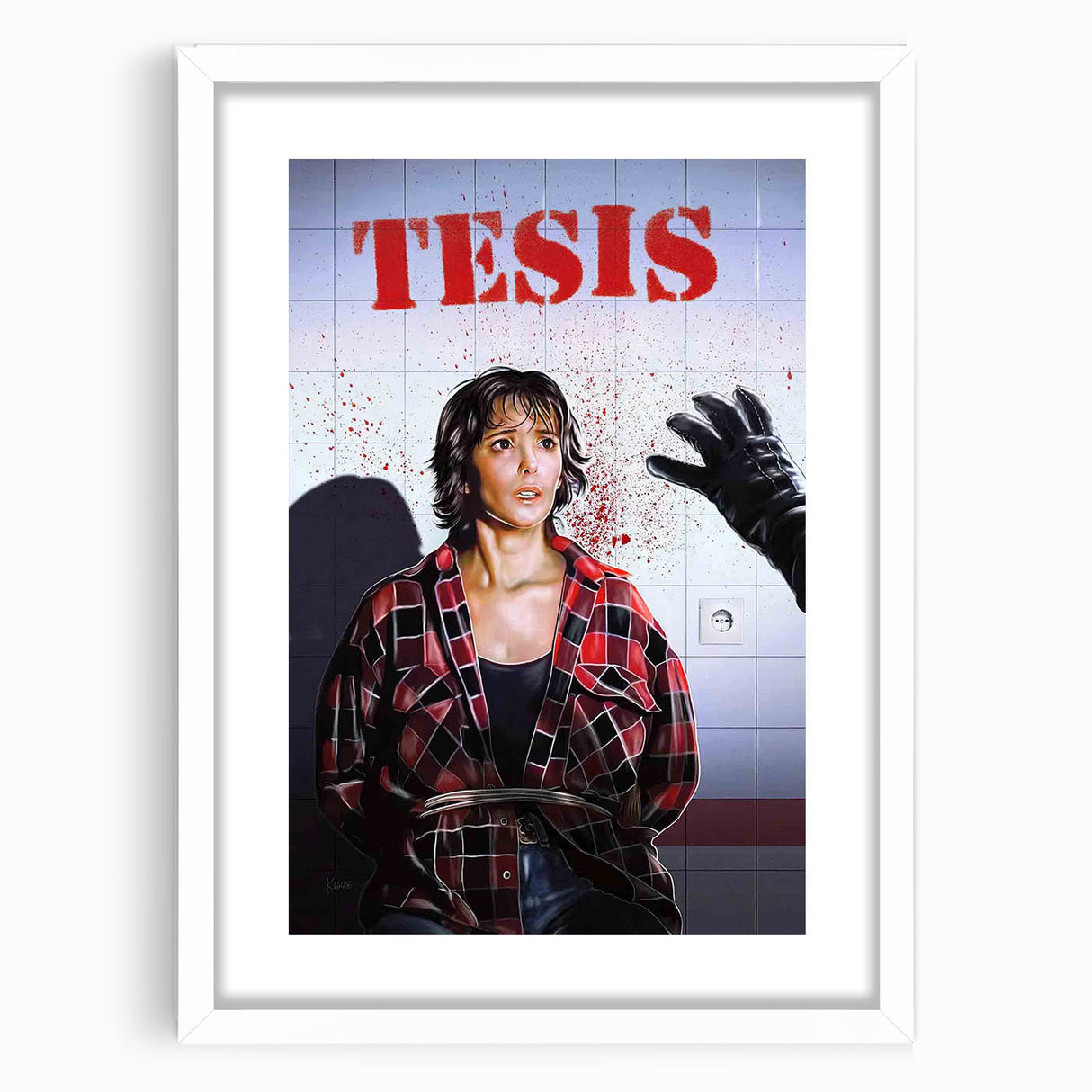 1990s Vintage Horror-Thriller Movie Poster - Tesis (1996) - Spanish Cult Classic Film Art