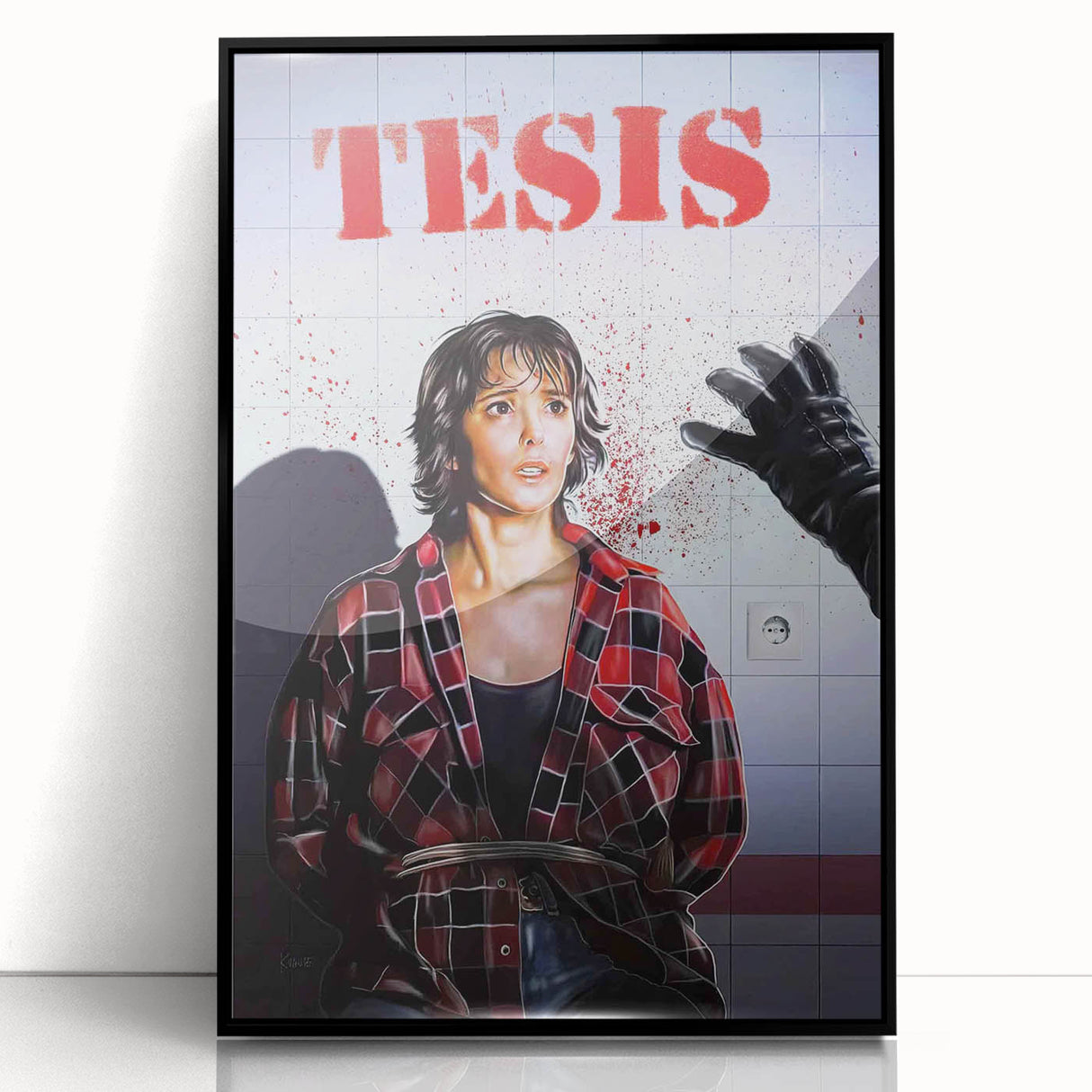 1990s Vintage Horror-Thriller Movie Poster - Tesis (1996) - Spanish Cult Classic Film Art