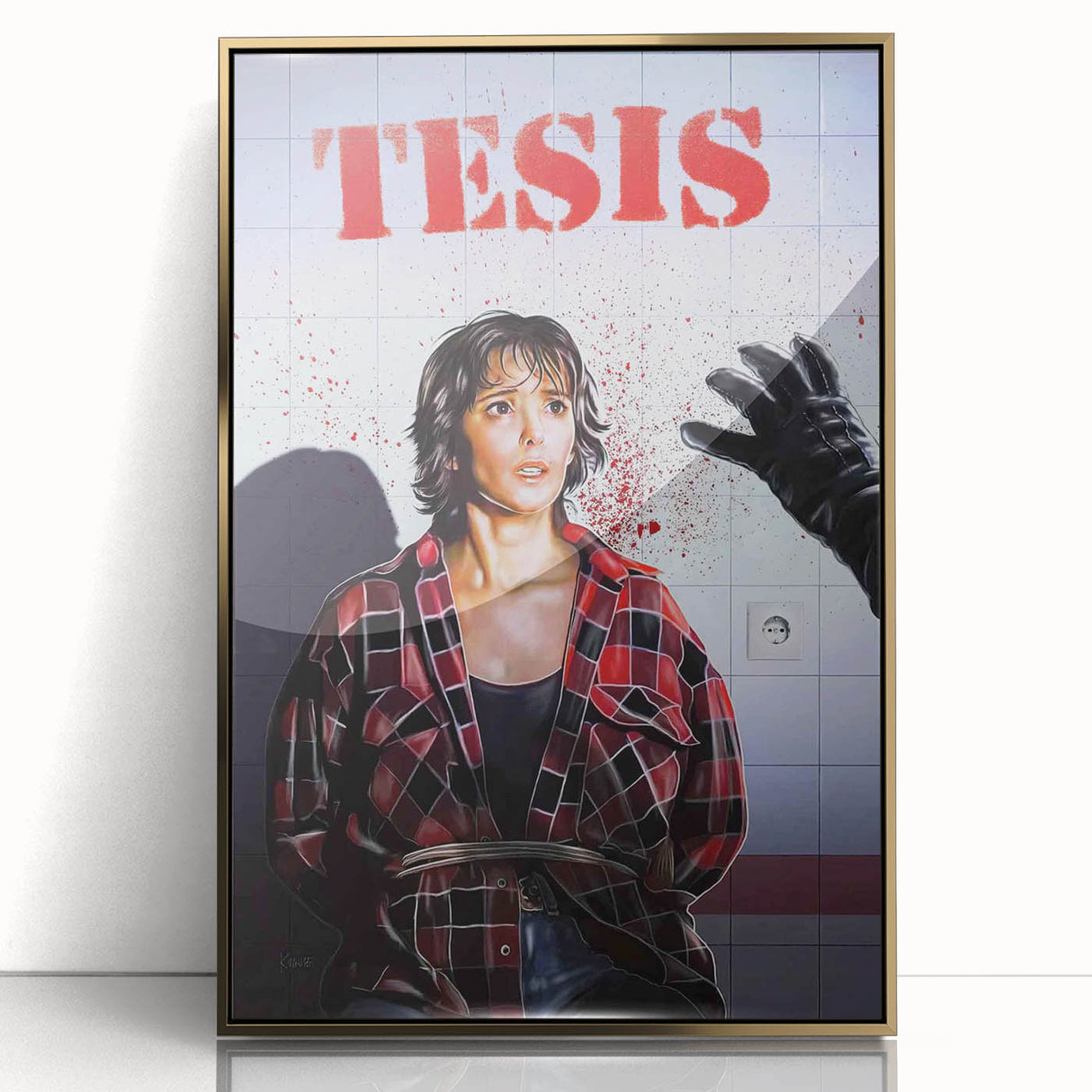 1990s Vintage Horror-Thriller Movie Poster - Tesis (1996) - Spanish Cult Classic Film Art