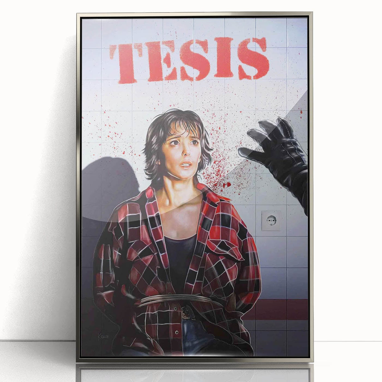 1990s Vintage Horror-Thriller Movie Poster - Tesis (1996) - Spanish Cult Classic Film Art