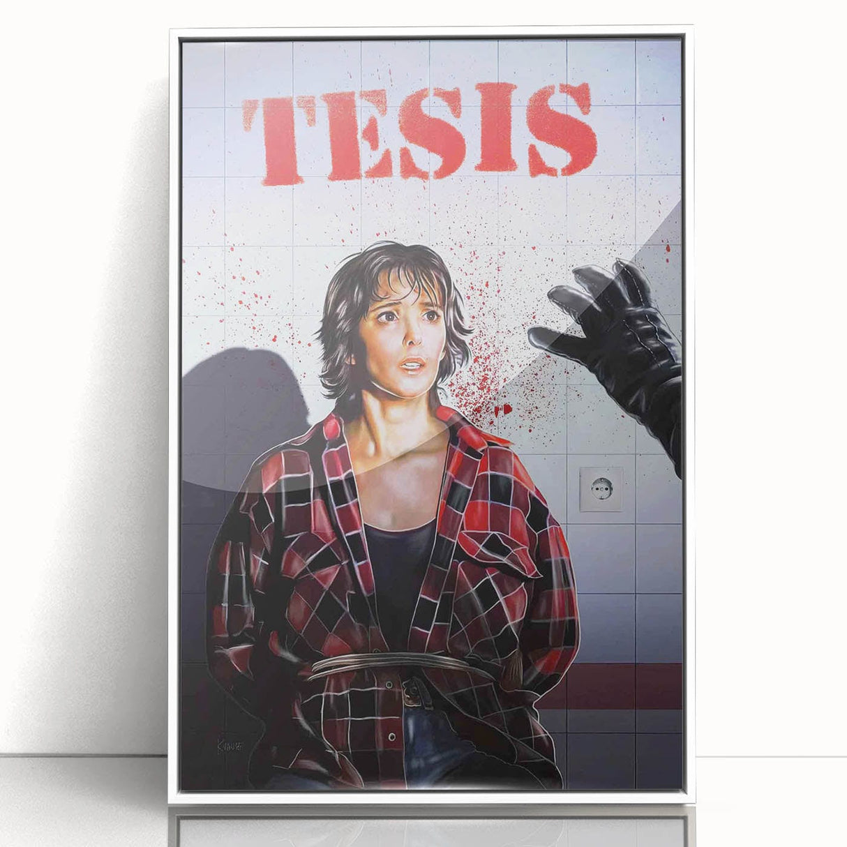 1990s Vintage Horror-Thriller Movie Poster - Tesis (1996) - Spanish Cult Classic Film Art