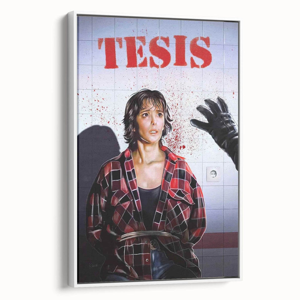 1990s Vintage Horror-Thriller Movie Poster - Tesis (1996) - Spanish Cult Classic Film Art