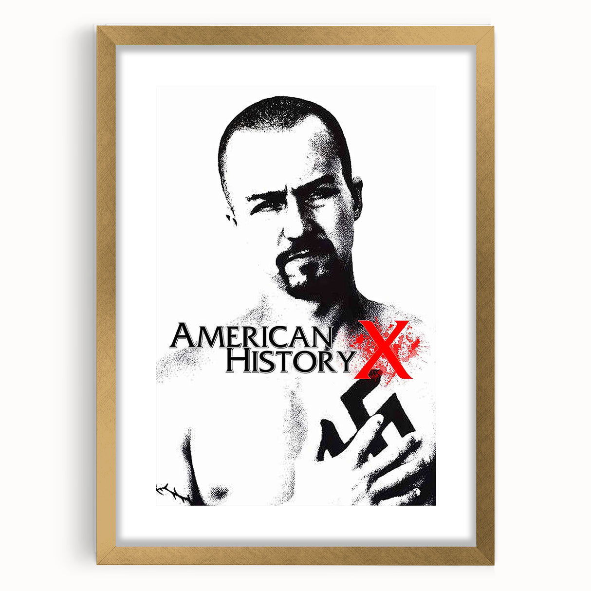1990s Vintage Movie Poster – American History X Retro Film Print