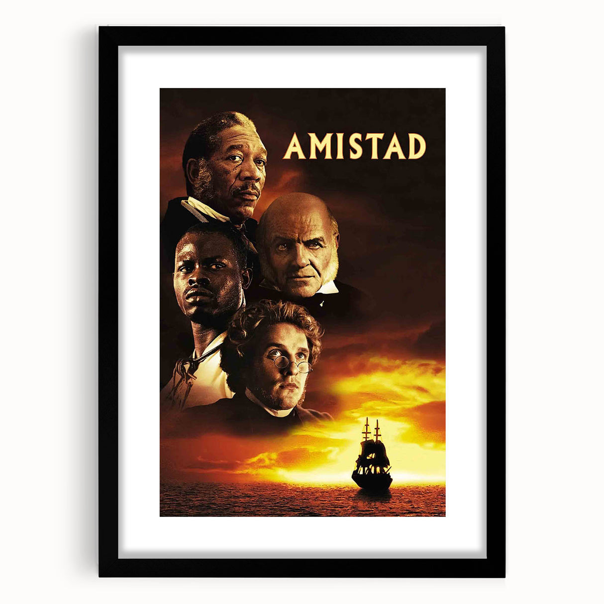 1990s Vintage Movie Poster – Amistad Classic 90s Film Artwork