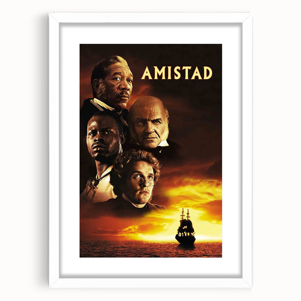 1990s Vintage Movie Poster – Amistad Classic 90s Film Artwork