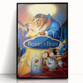 1990s Vintage Movie Poster – Beauty and the Beast Retro Disney Art