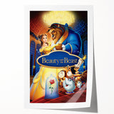 1990s Vintage Movie Poster – Beauty and the Beast Retro Disney Art