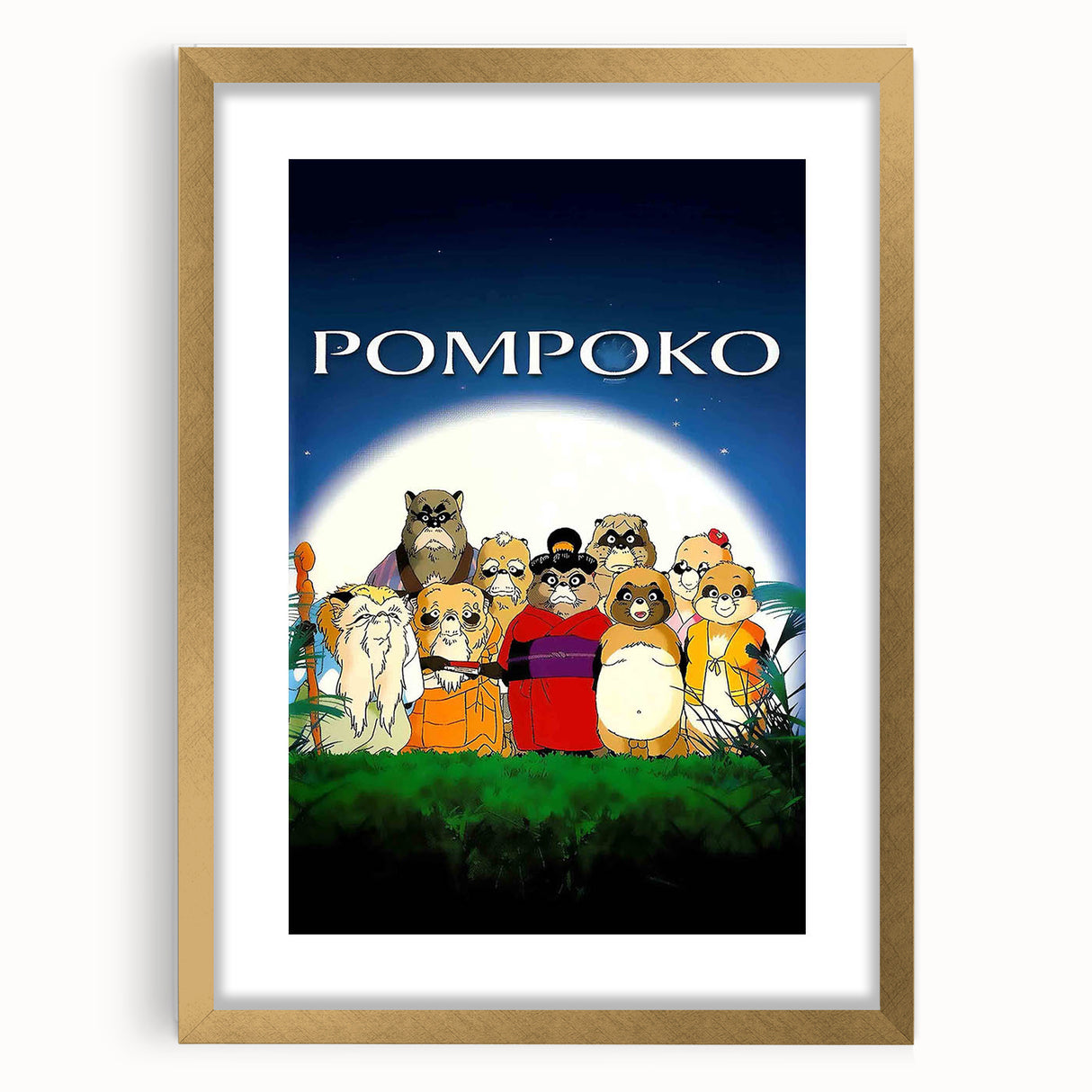 1990s Vintage Movie Poster – Classic 90s Film Art of Pom Poko