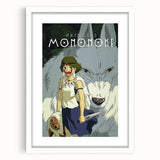 1990s Vintage Movie Poster – Classic 90s Film Art of Princess Mononoke