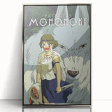 1990s Vintage Movie Poster – Classic 90s Film Art of Princess Mononoke