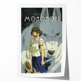 1990s Vintage Movie Poster – Classic 90s Film Art of Princess Mononoke