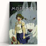 1990s Vintage Movie Poster – Classic 90s Film Art of Princess Mononoke