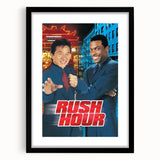 Rush Hour 1990s Vintage Movie Poster | Classic 90s Film Art