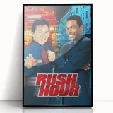 Rush Hour 1990s Vintage Movie Poster | Classic 90s Film Art
